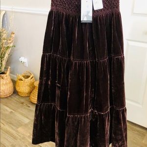Brown Velvet Skirt